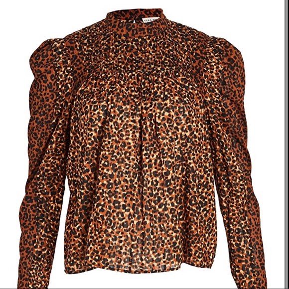 ULLA JOHNSON Vesna Multi Puff Sleeve Blouse 4 $275 - Picture 4 of 6